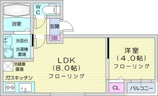 ラフィーネ南3条の物件間取画像